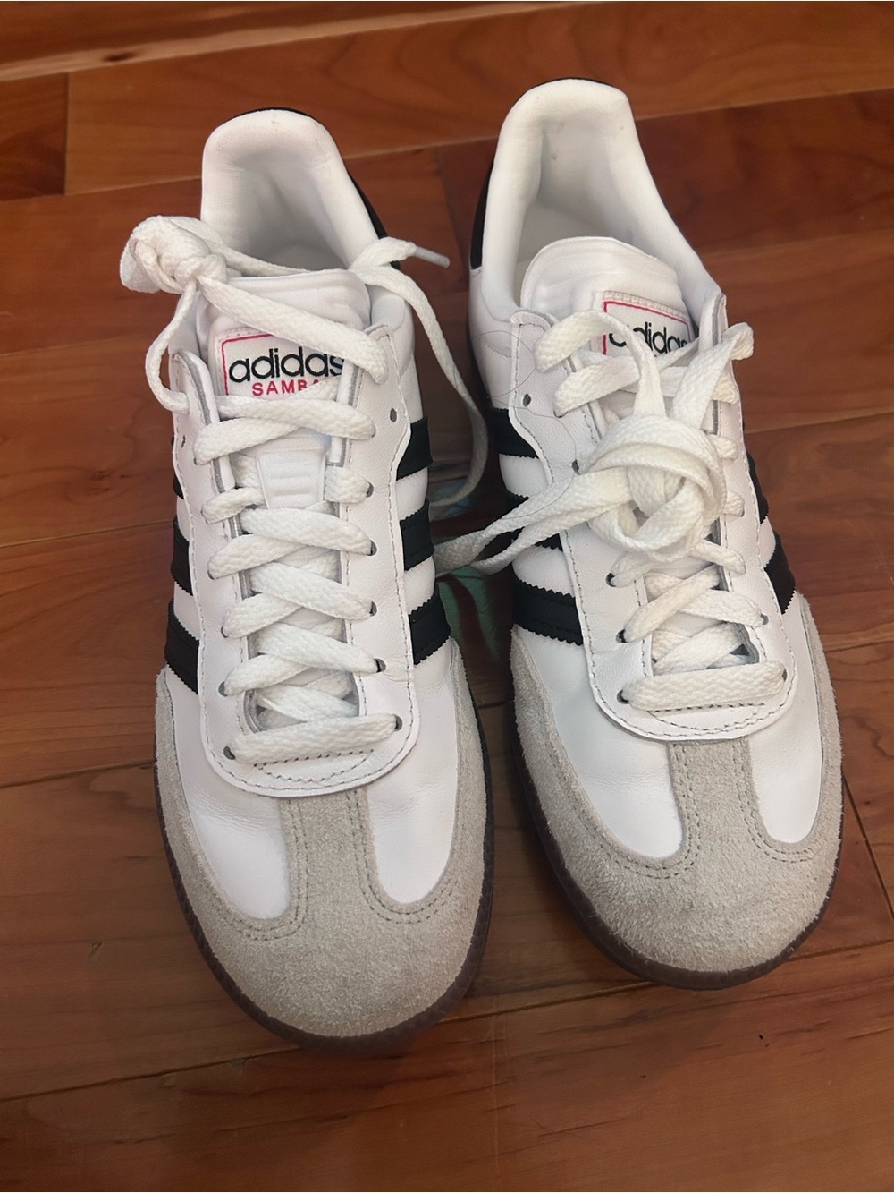 adidas White and Black Samba Retro Sneakers